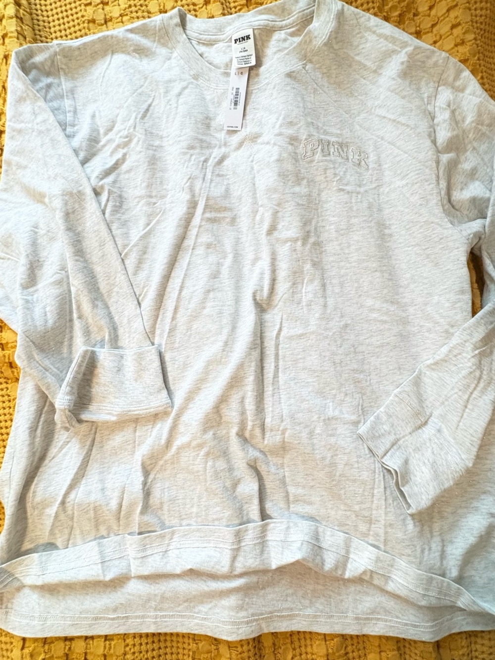 PINK Victoria's Secret Light Gray Crew Sweatshirt